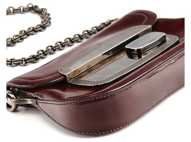 Prada Borsa a spalla Spazzolato Mirror Burgundy 2004 - vista 10