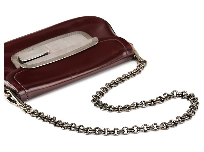 Prada Borsa a spalla Spazzolato Mirror Burgundy 2004 - vista 12
