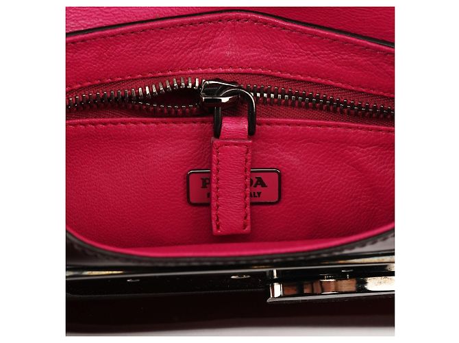 Prada Borsa a spalla Spazzolato Mirror Burgundy 2004 - vista 14