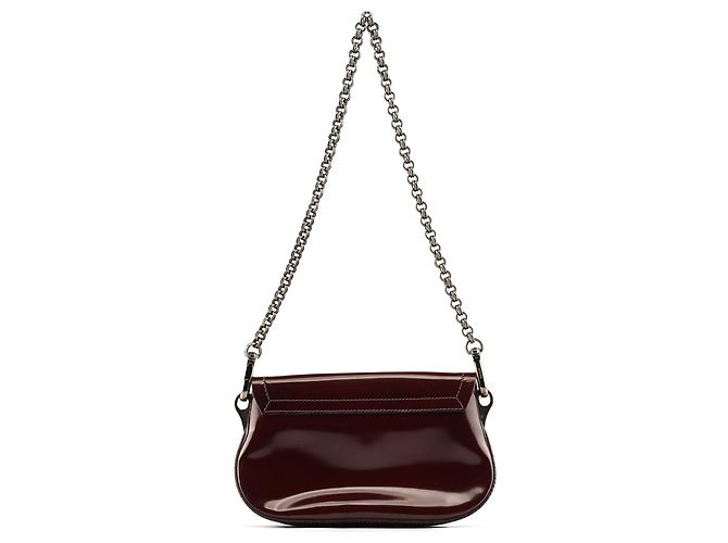 Prada Borsa a spalla Spazzolato Mirror Burgundy 2004 - vista 3