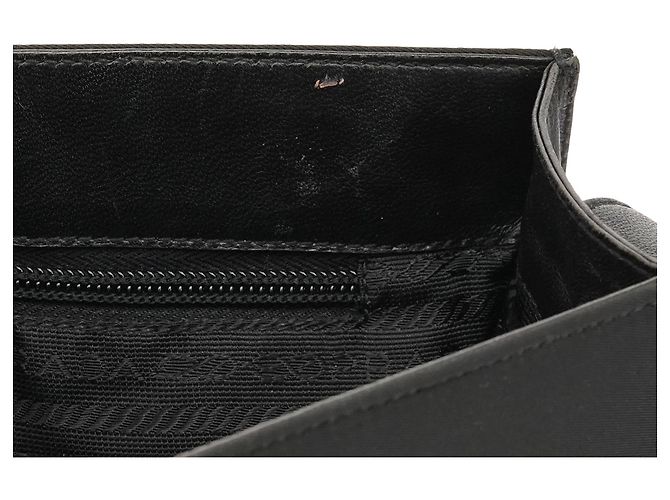 Prada Borsa a tracolla Black Tessuto Vitello Nylon - vista 13
