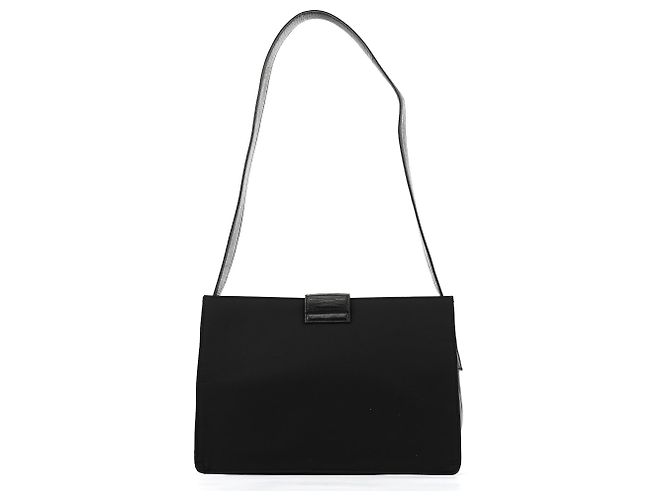 Prada Borsa a tracolla Black Tessuto Vitello Nylon - vista 3
