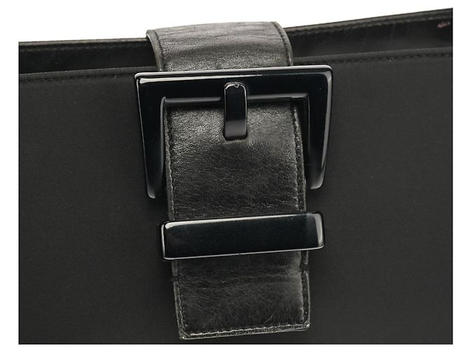 Prada Borsa a tracolla Black Tessuto Vitello Nylon - vista 5