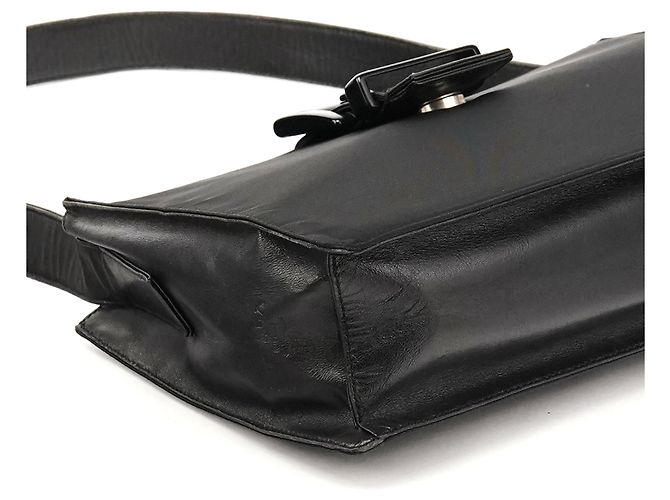 Prada Borsa a tracolla Black Tessuto Vitello Nylon - vista 6