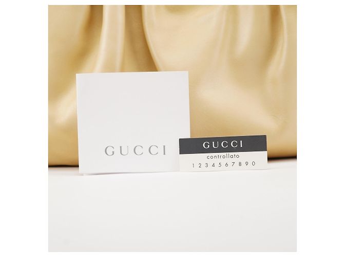 Gucci 76554 Ivory Leder-Tote mit Raffung - Ansicht 11