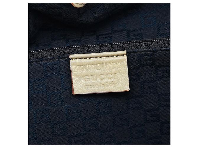 Gucci 76554 Ivory Leder-Tote mit Raffung - Ansicht 12