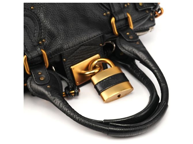 Chloé Borsa a tracolla Paddington in pelle nera - vista 13