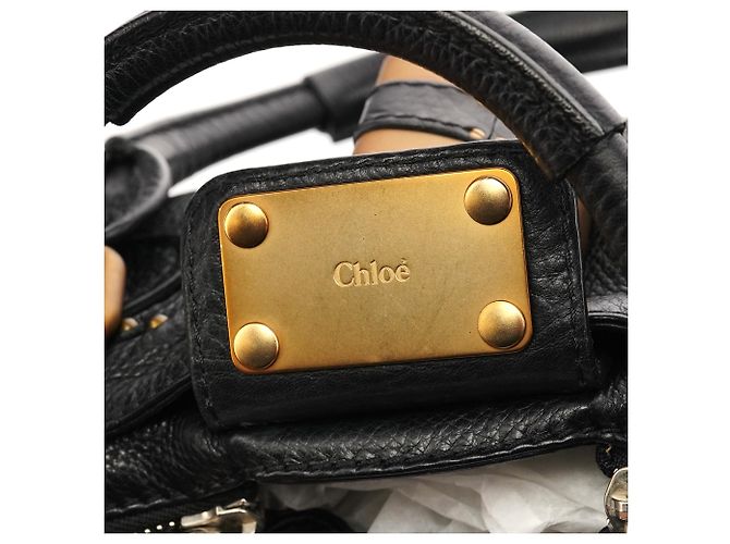 Chloé Borsa a tracolla Paddington in pelle nera - vista 15