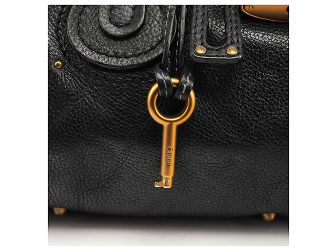 Chloé Borsa a tracolla Paddington in pelle nera - vista 7