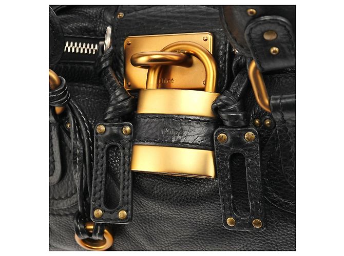 Chloé Borsa a tracolla Paddington in pelle nera - vista 8