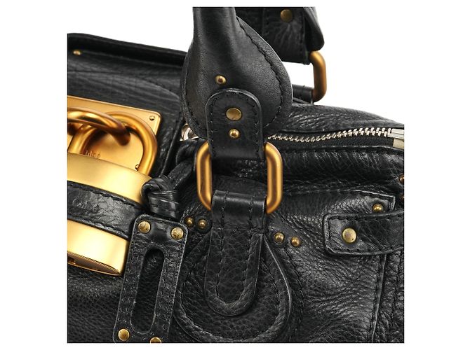 Chloé Borsa a tracolla Paddington in pelle nera - vista 9