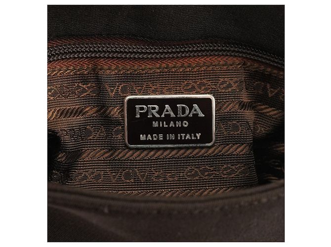 Prada Borsa a tracolla Swing Chain in Tessuto marrone scuro 1996 - vista 10