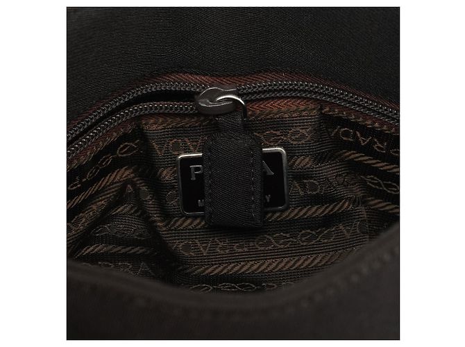 Prada Borsa a tracolla Swing Chain in Tessuto marrone scuro 1996 - vista 11