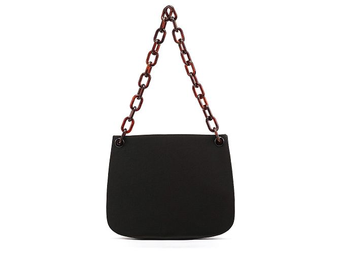 Prada Borsa a tracolla Swing Chain in Tessuto marrone scuro 1996 - vista 3