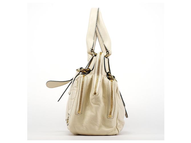 Chloé Borsa Tote Bay in pelle avorio - vista 2