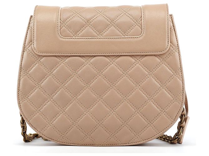 Marc Jacobs  mala de ombro em pele acolchoada bege com fivela - vista 3