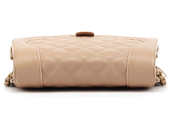 Marc Jacobs  mala de ombro em pele acolchoada bege com fivela - vista 4