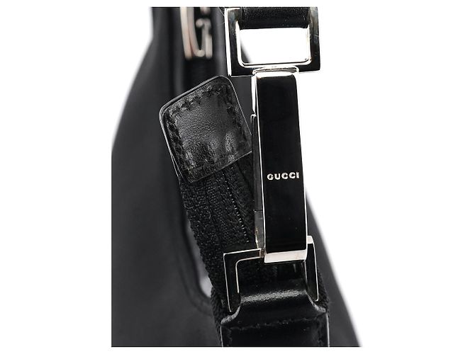 Gucci 000 0601 Borsa a tracolla in tela nera - vista 7