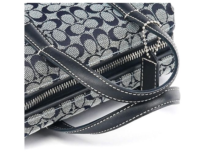 Coach Borsa Tote Signature Canvas Grey Navy - vista 12