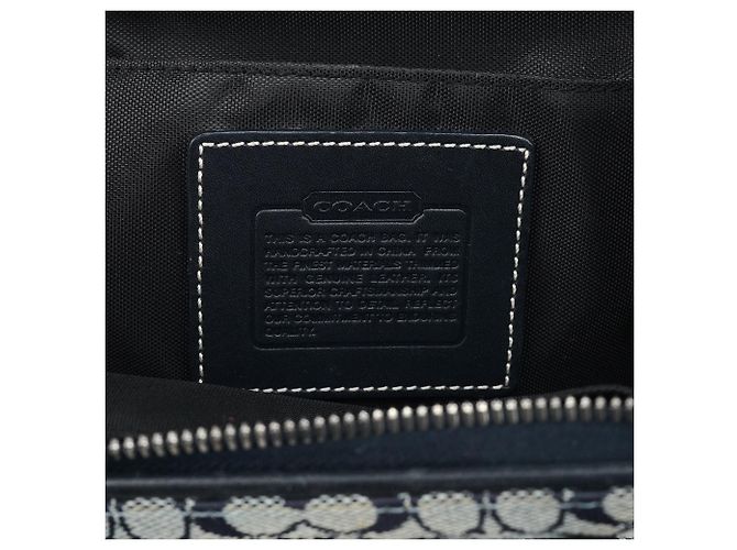 Coach Borsa Tote Signature Canvas Grey Navy - vista 14