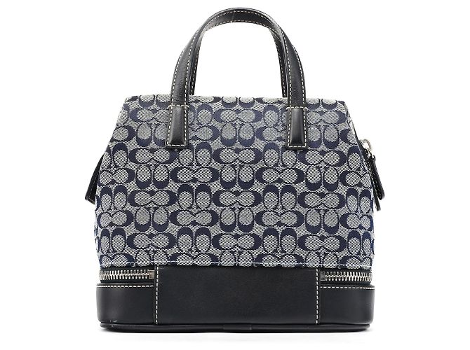 Coach Borsa Tote Signature Canvas Grey Navy - vista 3