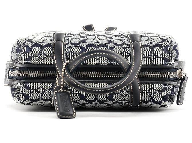Coach Borsa Tote Signature Canvas Grey Navy - vista 4