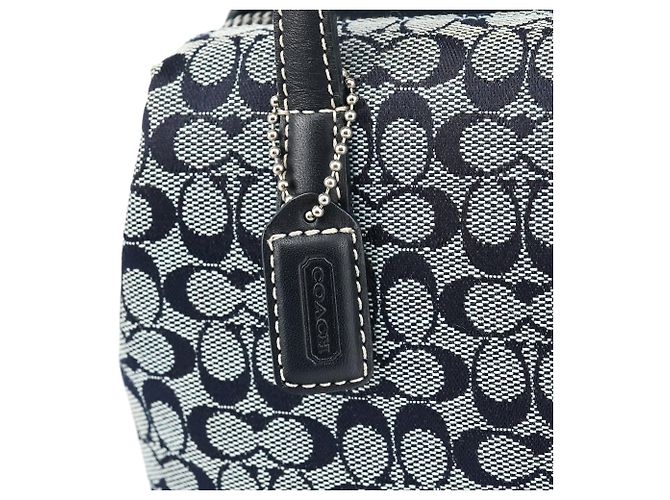 Coach Borsa Tote Signature Canvas Grey Navy - vista 6