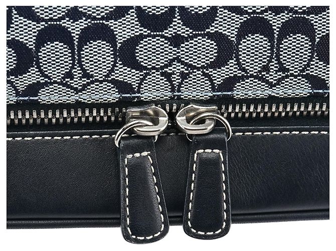 Coach Borsa Tote Signature Canvas Grey Navy - vista 8