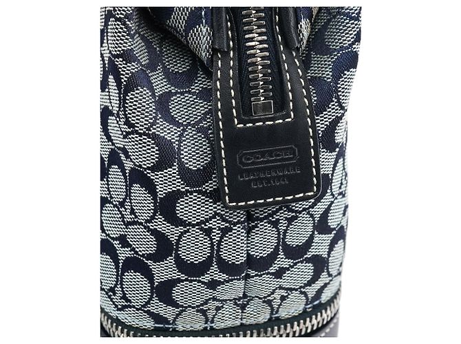 Coach Borsa Tote Signature Canvas Grey Navy - vista 9