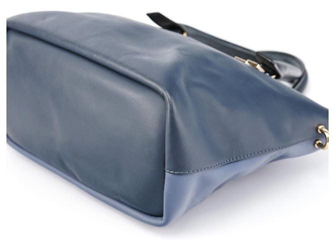 Chloé Borsa Tote Bailey in pelle azzurro pallido - vista 10