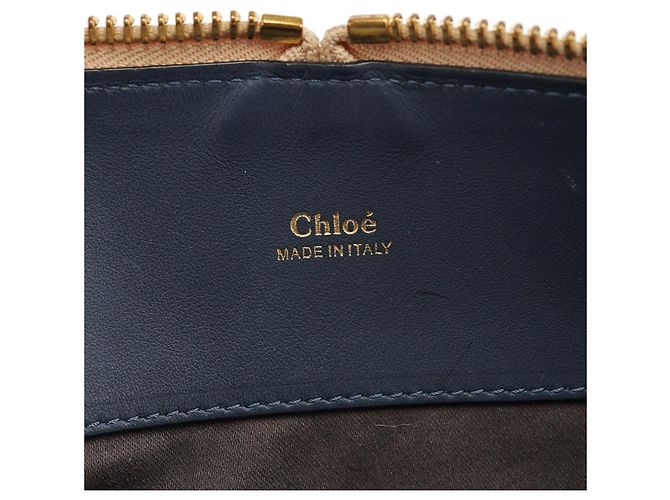 Chloé Borsa Tote Bailey in pelle azzurro pallido - vista 13