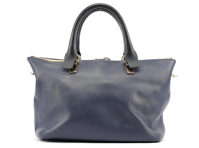 Chloé Borsa Tote Bailey in pelle azzurro pallido - vista 3