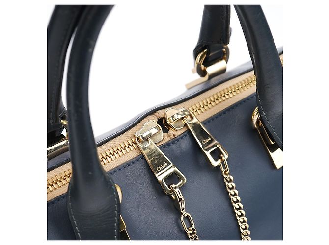 Chloé Borsa Tote Bailey in pelle azzurro pallido - vista 6