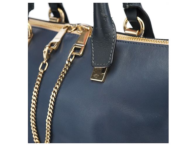 Chloé Borsa Tote Bailey in pelle azzurro pallido - vista 7