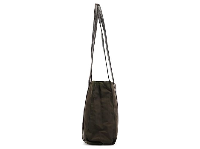 Prada Borsa Tote B6059 Dark Green Tessuto Trend Nappa - vista 2