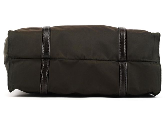 Prada Borsa Tote B6059 Dark Green Tessuto Trend Nappa - vista 4