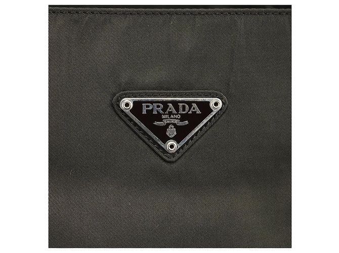 Prada Borsa Tote B6059 Dark Green Tessuto Trend Nappa - vista 5