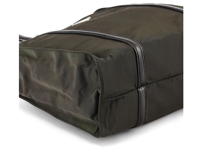 Prada Borsa Tote B6059 Dark Green Tessuto Trend Nappa - vista 6