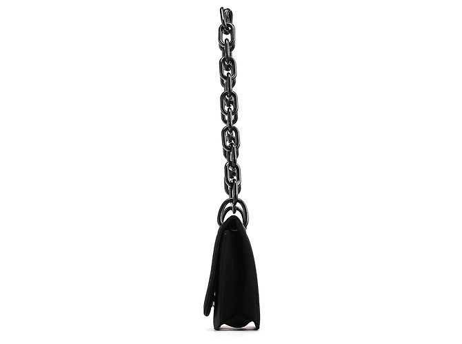 Prada Borsa a tracolla in nylon Tessuto Swing nera con catena 1996 - vista 2