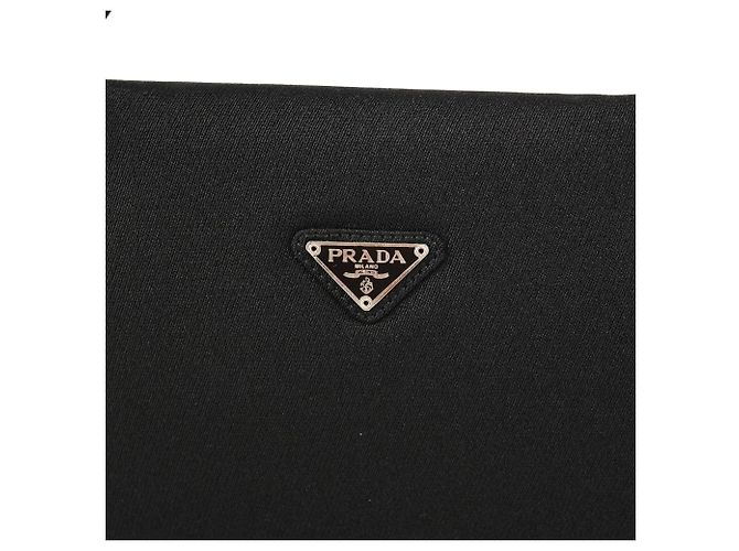 Prada Borsa a tracolla in nylon Tessuto Swing nera con catena 1996 - vista 8