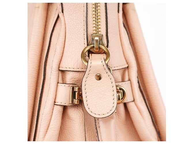 Chloé Borsa a tracolla 2-way Paraty in pelle rosa chiaro - vista 9