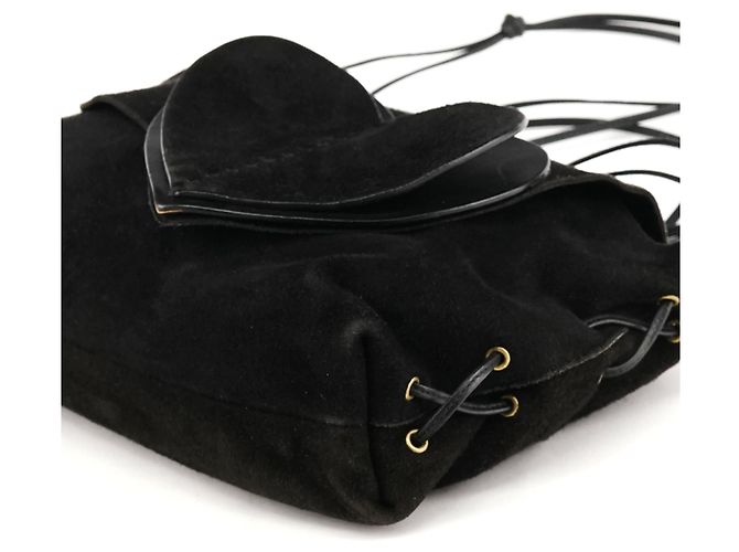 Gucci Borsa a tracolla a cuore in camoscio nero 2002 - vista 11