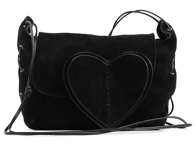 Gucci Borsa a tracolla a cuore in camoscio nero 2002 - vista 5