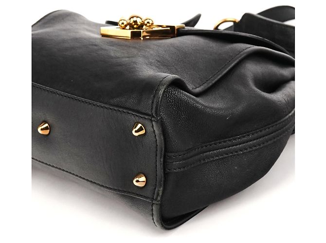 Chloé Borsa 2-Way Elsie in pelle nera - vista 9