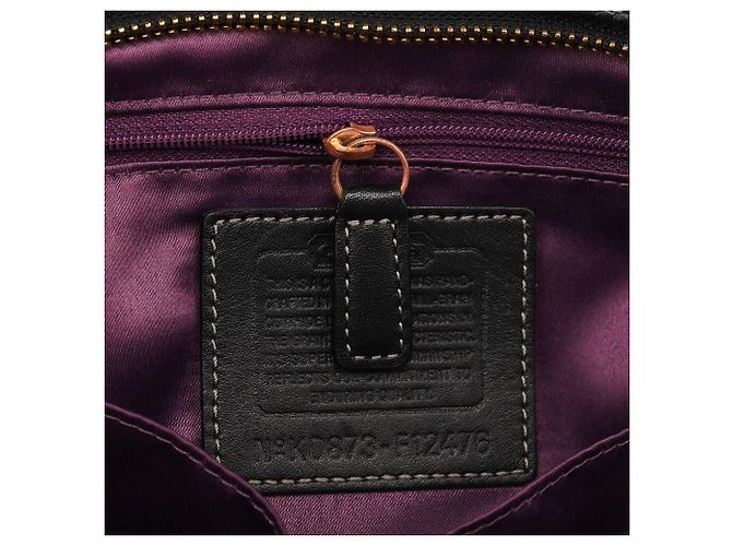 Coach Borsa Tote Hamptons in pelle nera F12178 - vista 13