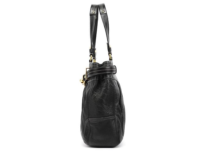 Coach Borsa Tote Hamptons in pelle nera F12178 - vista 2