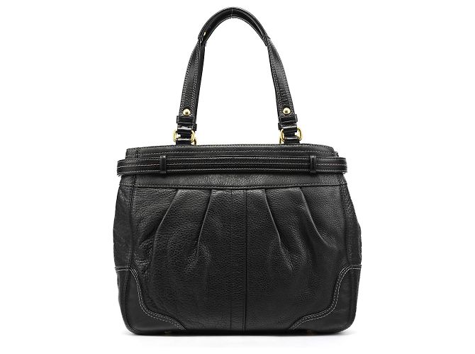 Coach Borsa Tote Hamptons in pelle nera F12178 - vista 3