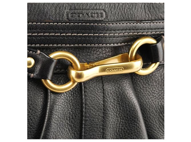 Coach Borsa Tote Hamptons in pelle nera F12178 - vista 5