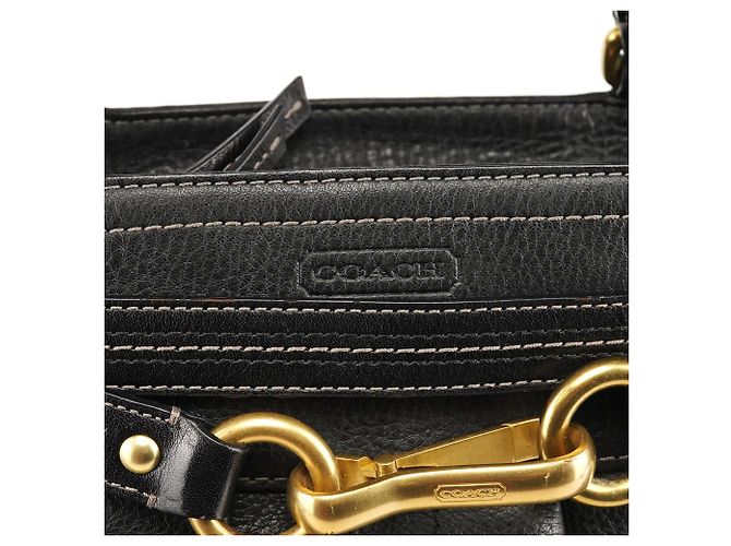 Coach Borsa Tote Hamptons in pelle nera F12178 - vista 6