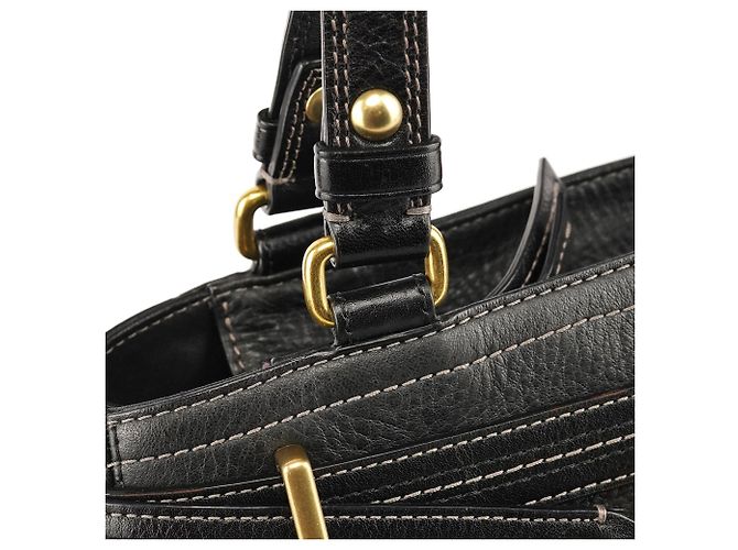 Coach Borsa Tote Hamptons in pelle nera F12178 - vista 7